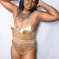 Gold Satin and Lace Teddy